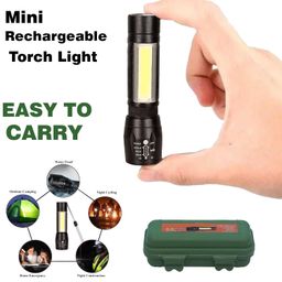 Care 4 Re Chargeable led Torch with Side Light for Emergency Light, 3 Modes, USB Charging, Aluminium Alloy Body, 140 Lumens image 4