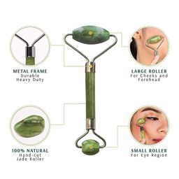 faigy Jade Roller With Gau sha Stone, 3D Roller Massager, Head Scalp Shamppoo Massager Brush, Ice Roller, Face Massager (Multi Color) image 4