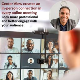 cyber acoustics CA Essential Webcam Flex (WC-Flex) – Multi-function HD webcam with three mounting positions, Center View for better eye contact, Table View for desktop sharing and Traditional View on top of a monitor image 3