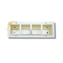 ORMOR Modular Surface Mount Gang Box (8 Module-White) Silver Line Glossy Premium Polycarbonate Box for Universal Standard Modular Electrical Switches image 3
