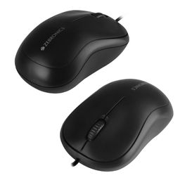 ZEBRONICS Zeb-Comfort Wired USB Mouse, 3-Button, 1000 DPI Optical Sensor, Plug & Play, for Windows/Mac, Black image 2