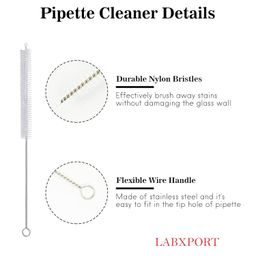 LABXPORT 10ml Glass Graduated Pipette Droppers with Red Rubber Bulbs (2pc.) & cleaning Brush–for Lab Laboratory perfume making Cosmetics School College Science Experiments Essential Oils homes use image 5