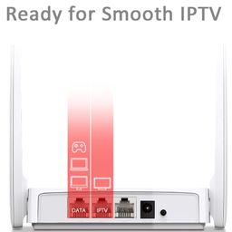 MERCUSYS AC1200 Wireless Dual_Band WiFi Router Mercusys AC10 | 1200 Mbps Wi-Fi Speed | 4 High Gain Antennas | Parental Control | IPTV and IPv6 Supported, White image 5