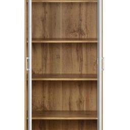 DeckUp Plank Giona Engineered Wood Book Shelf and Display Unit (Wotan Oak and White, Matte Finish) image 4