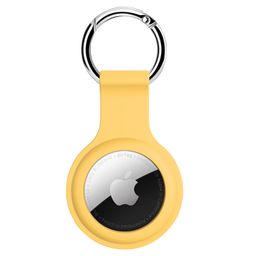 SQUIF Airtag Silicone Case Protective Cover for Airtag Case Locator Tracker Anti-Lost Device Keychain Protection (Yellow) image 1