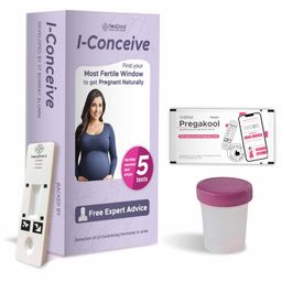 NeoDocs I-Conceive Ovulation Test Kit for Women | Ovulation Kit with 5 Ovulation Strips + 1 Pregnancy Test | Accurate Results | Easy At-Home Fertility Testing image 1