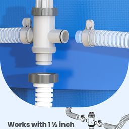 Deeroll Dual Split Hose Plunger Valve - Swimming Pool Accessories Replacement Plunger Valve with Dual Inlets for Intex Above Ground Pools image 3