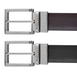 bacca bucci 35 MM Nickle Free Reversible Clamp Belt Buckle with Branding (Buckle only) -1046 Silver image 4
