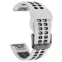 OVERSTEP Compatible with Garmin Fenix 7X Band, 26mm Quick Release Silicone Strap for Fenix 6X/Fenix 6X Pro/Fenix 5/Fenix 5X Plus/Fenix 3/Fenix 3 HR Smartwatch image 2