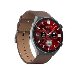 Salora uWear Smart Watch 1.5” Round Display, BT Calling, 250+ Watch Faces, Heart & SpO2 Monitoring, 21 Sports Modes, Waterproof & 7Days Battery for iOS Android (Dark Grey+Black) Extra Leather Strap image 1