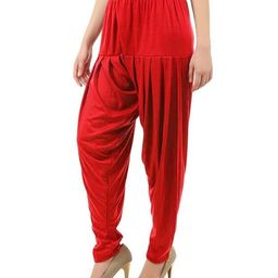 Casuals Women's Premium Viscose Patiala Regular Fit Pant (Color: Red) (Please Refer Size Chart Image First) (Size: S,M,L,XL,2XL,3XL,4XL,5XL,6XL) image 1