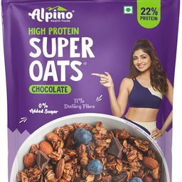 ALPINO High Protein Super Oats Chocolate 1kg – Rolled Oats, Natural Peanut Butter, Cocoa Powder, Nuts & Seeds – 22% Protein, Source of Dietary Fibre & Healthy Fats, No Added Sugar & Salt image 1
