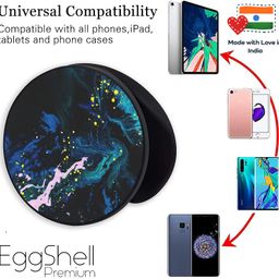 eggshell eggshell® Premium Smartphone Finger Grip Stand Super Matt Finish Effect Mobile Back Holder (Mobile Selfie Finger Grip) with Expanding Stand for All Smartphones & Tablets (Sparkling Water Abstract) image 4