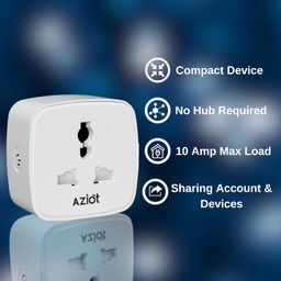 aziot 10A Smart Plug with Energy Monitoring – WiFi/Bluetooth – Made in India – Timer Function – Works with Google Home & Amazon Alexa image 3