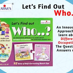 Creative's Let's Find Out-Who | WH Question Series | Self-Correcting Match Ups Game | Who is The Part of What, When, Where, Why, How Series | Learning Educational Puzzles | Game for Ages 4 & Up image 3