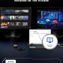 USB C to Dual HDMI Adapter 4K, Thunderbolt 3 to HDMI Converter Suitable for MacBook Pro/Air to Extend Dual Monitor, Support MacOS 10.15 and Above, Windows 10, 11 image 3
