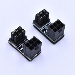 calandis CALANDIS® 2Pcs Gpu 180 Degree Angle Power Adapter Set for Desktops Graphics Card 6Pin | 2 Pieces 180 Degree Angled Adapter image 4