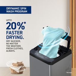 Panasonic 7 Kg Wifi Fully-Automatic Top Loading Smart Washing Machine (NA-F70CH4CRB, Charcoal Inox Grey, 2025 Model, Drynamic Spin) image 5