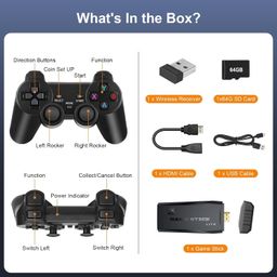 DOMENICO Wireless Video Games For TV Gaming Retro Gaming Console With Game Stick Plug & Play TV Video Game Set - Black image 4