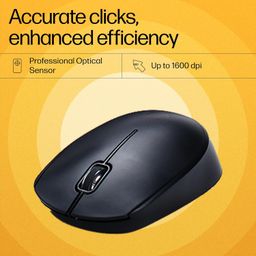 HP CS10 Wireless Keyboard Mouse Combo/2.4 GHz Wireless Connection/Ergonomic Design/Energy and Electricity Saving/Plug and Play, Intelligent Dormancy/Drop Key Cap/ 1600 dpi/Black (7YA13PA) image 4