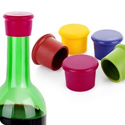 Syga Wine Stoppers Wine Silicone Caps Stoppers,Silicone Reusable Wine and Beverage Bottle Stoppers(Set of 5) image 4