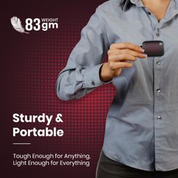 Portronics Talk Five 3W Wearable Bluetooth Speaker with Mic, Spring Clip-On, Upto 10Hours Playtime, IPX5 Water/Dust Resistant, Bluetooth 5.3v, Big Buttons, Portable Speaker with Microphone (Black) image 3