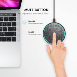 The AutoStory USB Conference Room Microphone, 360° Omnidirectional Pickup Upto 10 Feet, Easy Plug & Play, One Key Mute, Windows Mac Compatible use to Call, Record, Podcast & Meetings (Button Mute) image 4