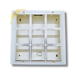 ORMOR Modular Surface Mount Gang Box (18 Module-White) Silver Line Glossy Premium Polycarbonate Box for Universal Standard Modular Electrical Switches image 3