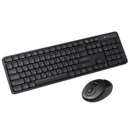 Portronics Key8 Combo Wireless Keyboard and Mouse Set with 2.4 GHz Wireless, Large Keycaps, 104 Keys, Adjustable Mouse Sensitivity, 12 Multimedia Hotkeys, USB Receiver for PC, Laptop, Mac (Black) image 1