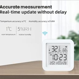 gaoducash Smart WiFi Temperature Humidity Monitor: TUYA Wireless Temperature Humidity Sensor with APP Notification Alerts, WiFi Thermometer Hygrometer for Home Pet Garage,Compatible with Alexa image 4