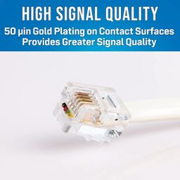 FEDUS 100 Pack Telephone Plug 4 Pin RJ11 6P4C Modular Plug Telephone Phone Connector Crystal Head Plug Network Connector (6/4, Telephone Cord Connector Adapter Crimp) Four-core Cable RJ 11 Plug image 4