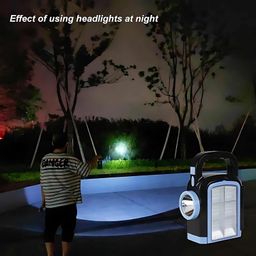 kavyara High Brightness Multifunctional LEDSOLAR Energy Camping Light Torch with Solar Panel Rechargeable, Mobile Power Bank, Torch & Emergency Light for Outdoor and Emergency Use (Multicolor) image 5