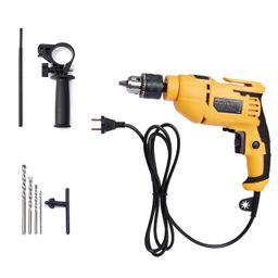 Amazon Basics Corded Variable Speed 550 W 13 mm Reversible Power Hammer Drill Machine | High Power Impact Drilling | Forward & Reverse Modes | 20L x 6W x 26H cm | Yellow image 5