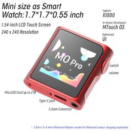 SHANLING M0 Pro MP3 Player with Bluetooth，Hi-Res Portable Music Player，Digital Audio Player 1.54” HD Touch Screen up to 15 Hour Battery Bluetooth and USB Type-C dongle 3.5mm Jacks image 2