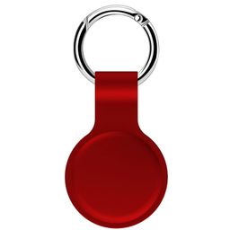 SQUIF Airtag Silicone Case Protective Cover for Airtag Case Locator Tracker Anti-Lost Device Keychain Protection (Red) image 2