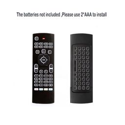 guiheng MX3 Pro Mini Keyboard Backlight Fly Remote Mouse,Android TV Remote Control,IR Learning Mini Wireless Keyboard for Android TV Box.HTPC.IPTV,Networked Set-top Box,Mini PC(Battery not Included) image 3