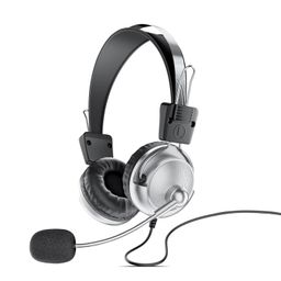 Intex Magna Wired USB Headphone with Microphone | 40Mm Drivers & Lightweight | Crystal Clear Sound with Audio Control Keys | Over Ear Design with Mic (Black) image 1