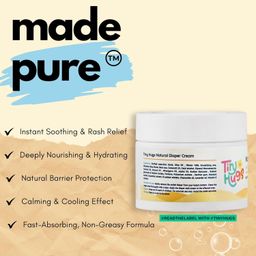 TinyHugs Diaper Rash Cream for Babies with Natural Aloe Vera & Cucumber Extracts | Soothing Relief for Tender Skin | 50g image 3