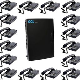 copper connection Intercom System CLI (Caller ID) with x16 Beetel (C11) Set, (Black) image 1