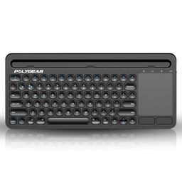 POLYGEAR BTX5050 Stylish Bluetooth Keyboard with touchpad, Multi Device Bluetooth 5.0, Wireless for Laptop, Mobile, iPad with Touchpad, Rechargeable and Portable, Type-C Charging image 1
