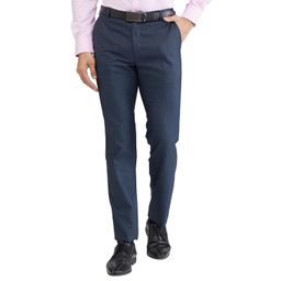 raymond Men's Slim Fit Checks Pattern Poly Viscose Blend Flat Front Formal Trouser image 1