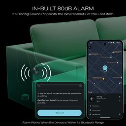 boAt Tag Bluetooth Item Finder for Android Devices, Google Find My Device App Support, 80dB Alarm, Additional Battery, 1 Year Battery (Black) image 5