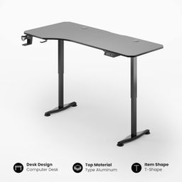 Green Soul Trigger Multipurpose Electric Height Adjustable Engineered Wood Table Desk,Ergonomic Spacious Sit-Stand Desk, Digital Display with Memory Preset Option-| Installation Provided (Black) image 3