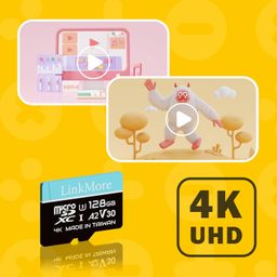 LinkMore 128GB Lite Micro SD Card, A2, UHS-I, U3, V30, Class 10 Compatible, Read Speed Up to 100 MB/s, Write Speed Up to 85 MB/s, SD Adapter Included image 3