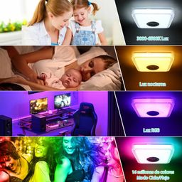 topbos 4000LM RGB LED Ceiling Light With Remote Control, APP and Bluetooth Speaker - Adjustable Color Change for Bedroom, Living Room, Kids Room image 4