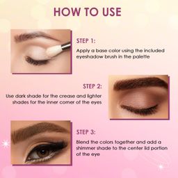 glam 21 Glam21 Get Smoky 10 Color Eyeshadow Palette |Long-Lasting | Smudge Free | Long Wearing And Easily Blendable Eye Makeup Palette Matte, Shimmery And Metallic Finish image 4