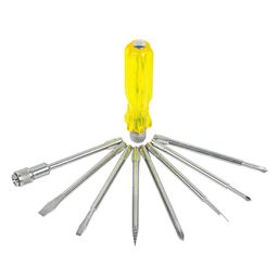 SPARTAN BS-02 8-in-1 Pc Screw Driver Kit With 3 Flat Blades, 3 Phillips Head, 1 Round Poker Bar, Extension Rod| Multi-purpose Tool Set Screwdriver Set (Multicolor) image 4