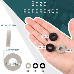 18 Pieces Precision Control Ring Aim Assist Precision Target Rings Motion Control Compatible with PS4, PS5, Xbox One, Xbox Series X, Switch Pro and Scuf Controller Grips (6 Hard, 6 Soft and 6 Easy) image 2