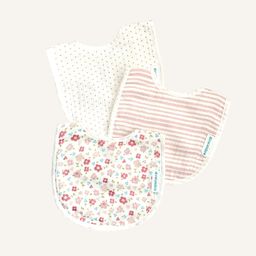 abracadabra Muslin Bibs with Adjustable Snap Button Closure, Super Absorbent, Soft, Comfortable & Lightweight, Set of 3 - Vintage Floral image 2