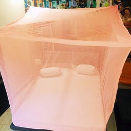 Divayanshi Peach Mosquito Net for Single Bed/Double Bed, 4x6.5 Insect Protection Net image 1
